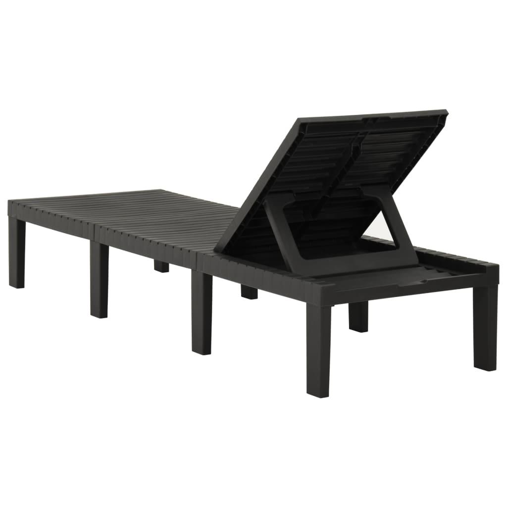 Sun Lounger Plastic Anthracite at Set Shop and Smile