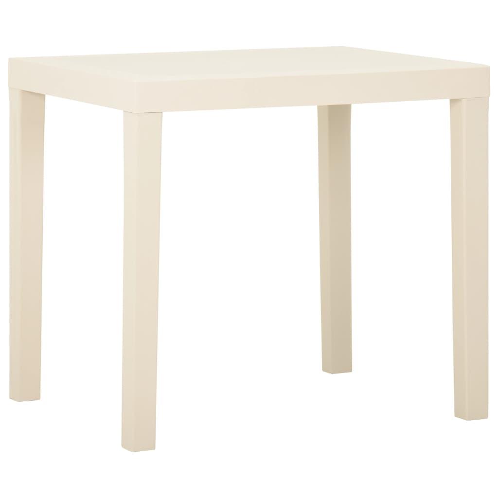 Patio Table White 31.1"x25.6"x28.3" Plastic at Set Shop and Smile