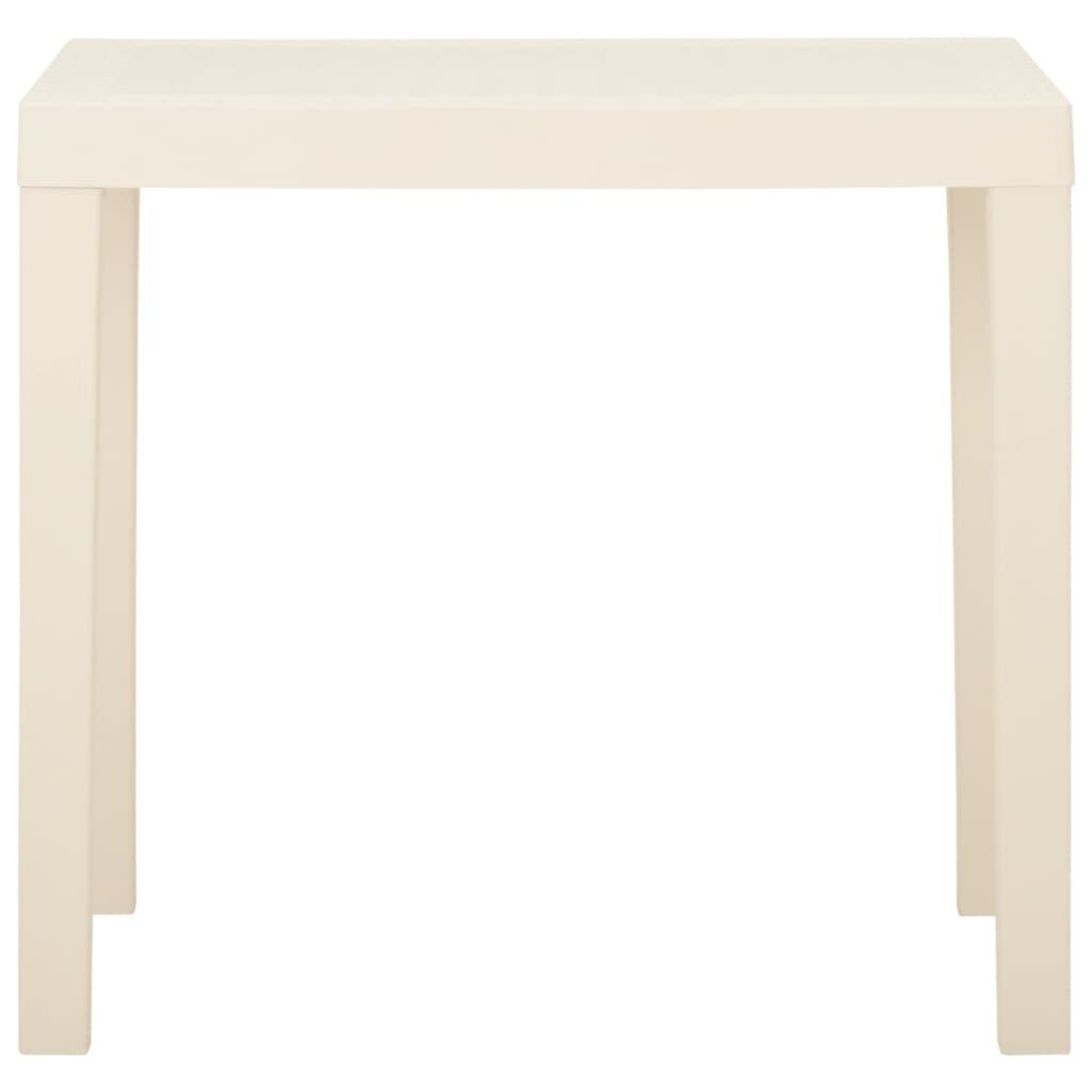 Patio Table White 31.1"x25.6"x28.3" Plastic at Set Shop and Smile