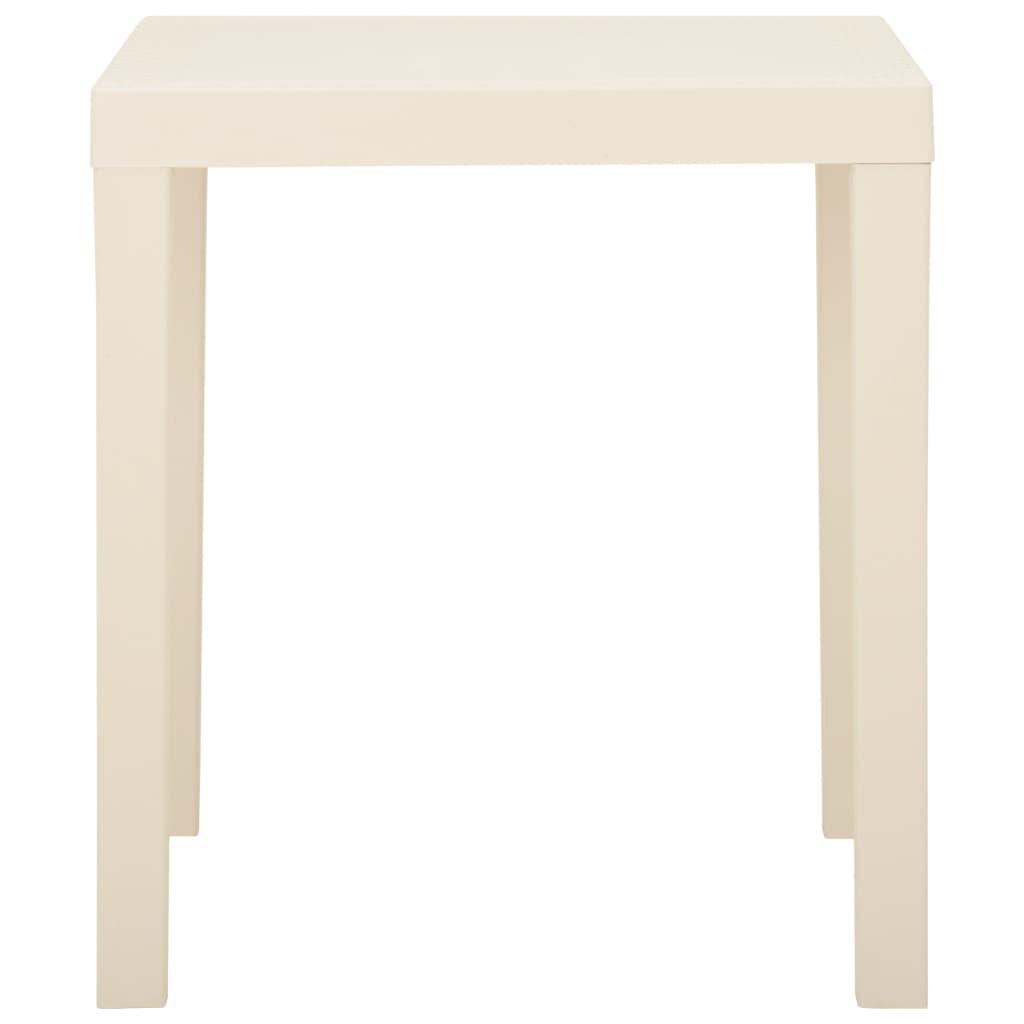 Patio Table White 31.1"x25.6"x28.3" Plastic at Set Shop and Smile