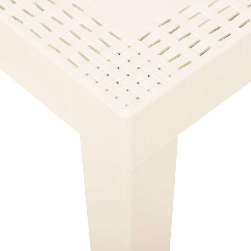 Patio Table White 31.1"x25.6"x28.3" Plastic at Set Shop and Smile