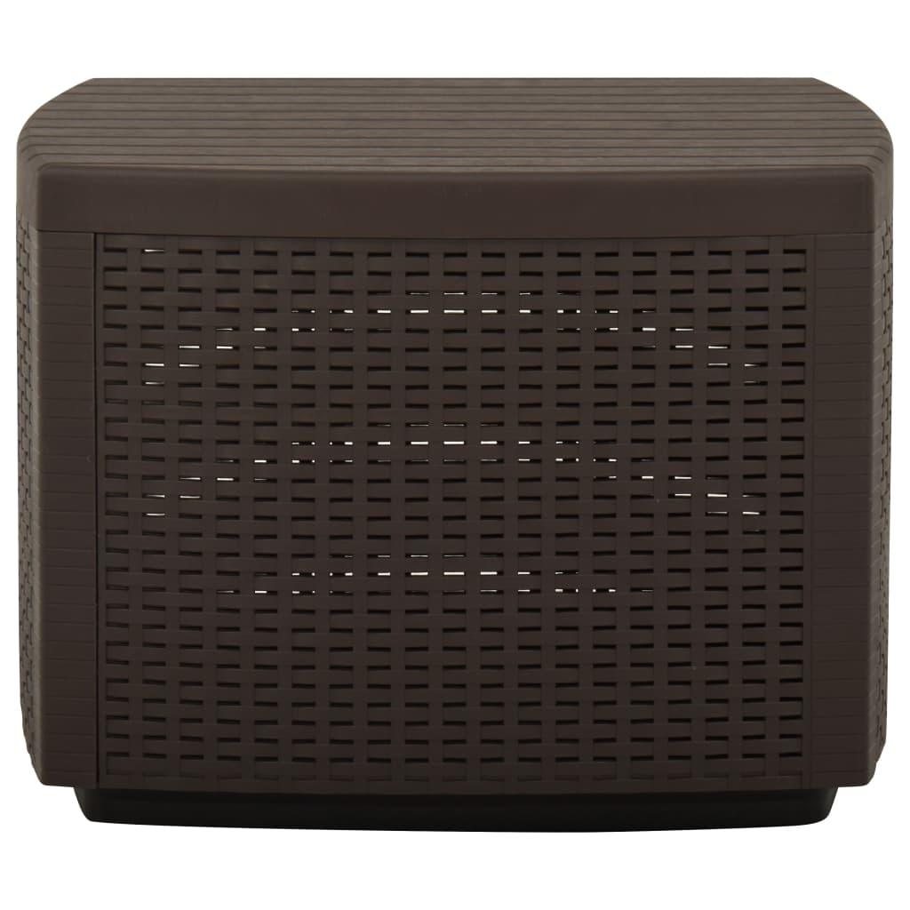 Patio Table Mocha 20.9"x20.9"x15.7" Plastic at Set Shop and Smile