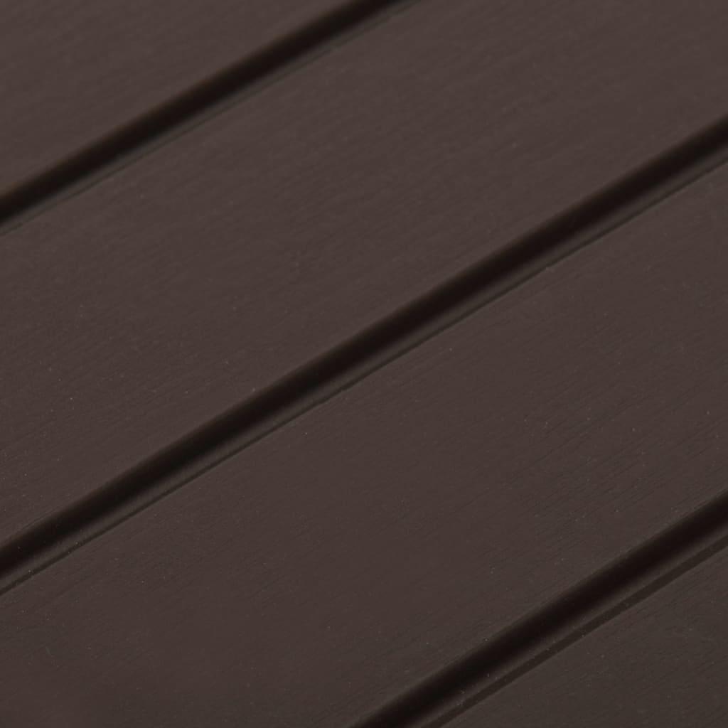 Patio Table Mocha 20.9"x20.9"x15.7" Plastic at Set Shop and Smile