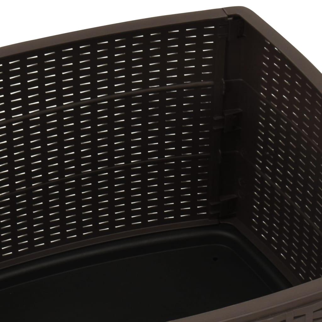 Patio Table Mocha 20.9"x20.9"x15.7" Plastic at Set Shop and Smile