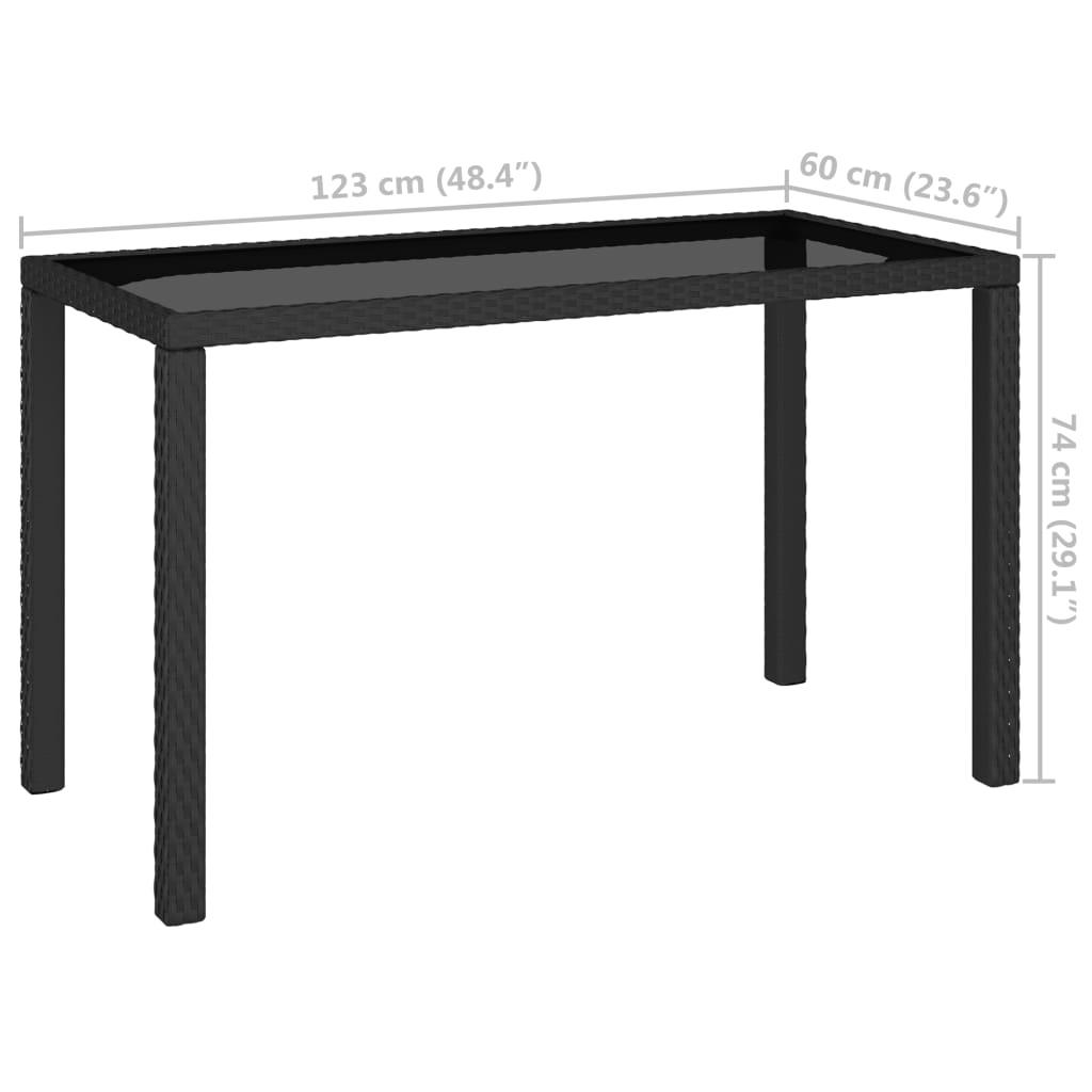 6 Piece Patio Dining Set with Cushions Poly Rattan Black at Set Shop and Smile