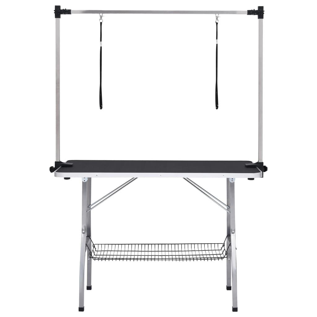 Adjustable Dog Grooming Table with 2 Loops and Basket at Set Shop and Smile