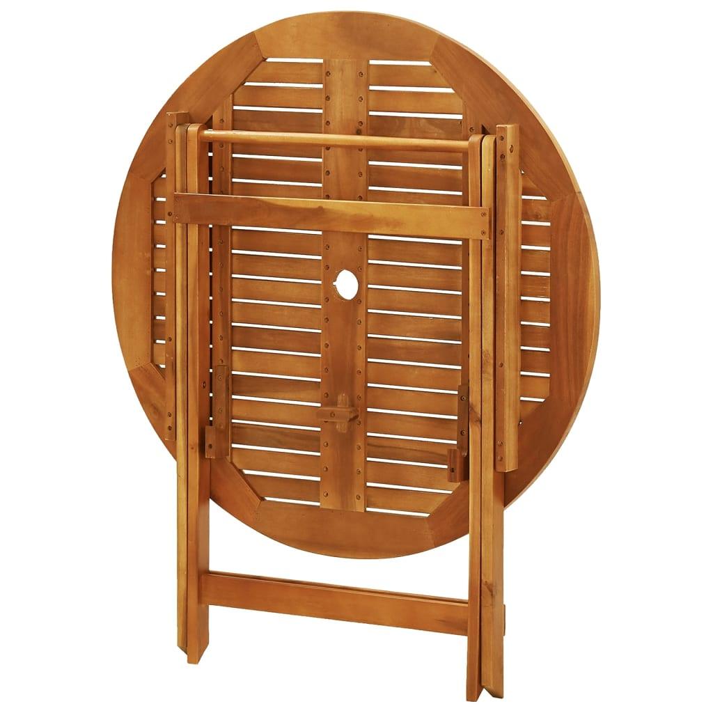 Folding Patio Table Ø35.4"x29.5" Solid Eucalyptus Wood at Set Shop and Smile