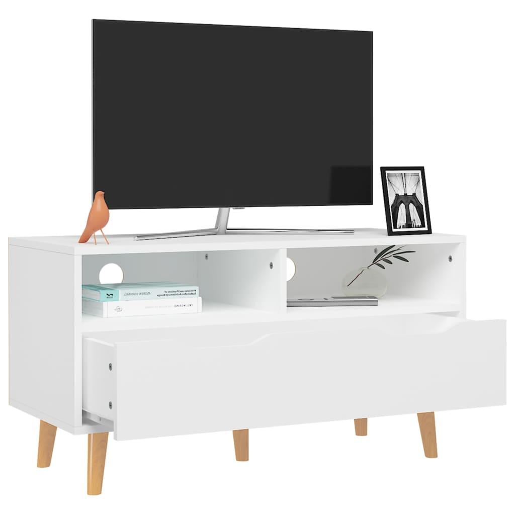 TV Cabinet White 35.4"x15.7"x19.1" Engineered Wood at Set Shop and Smile