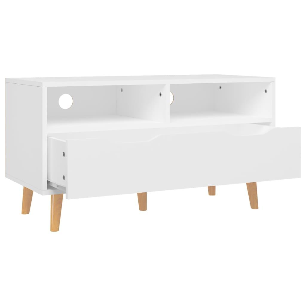 TV Cabinet White 35.4"x15.7"x19.1" Engineered Wood at Set Shop and Smile