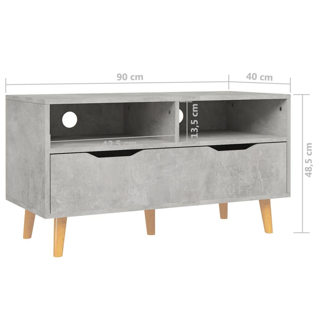 TV Cabinet Concrete Gray 35.4"x15.7"x19.1" Engineered Wood at Set Shop and Smile