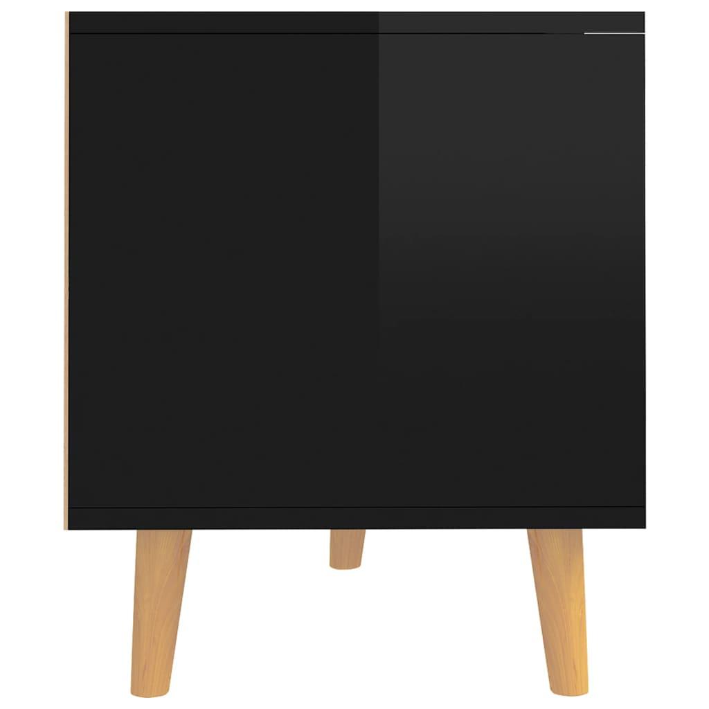 TV Cabinet High Gloss Black 35.4"x15.7"x19.1" Engineered Wood at Set Shop and Smile