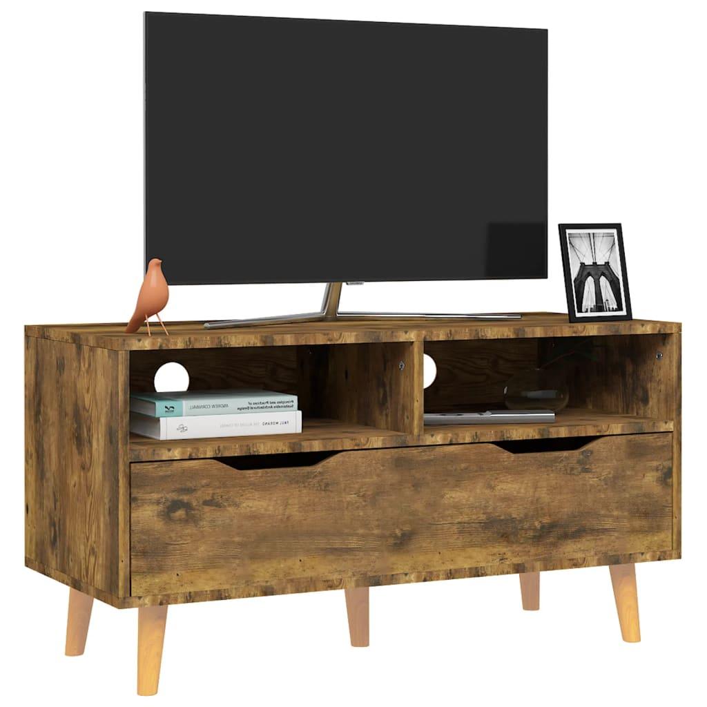 TV Cabinet Smoked Oak 35.4"x15.7"x19.1" Engineered Wood at Set Shop and Smile
