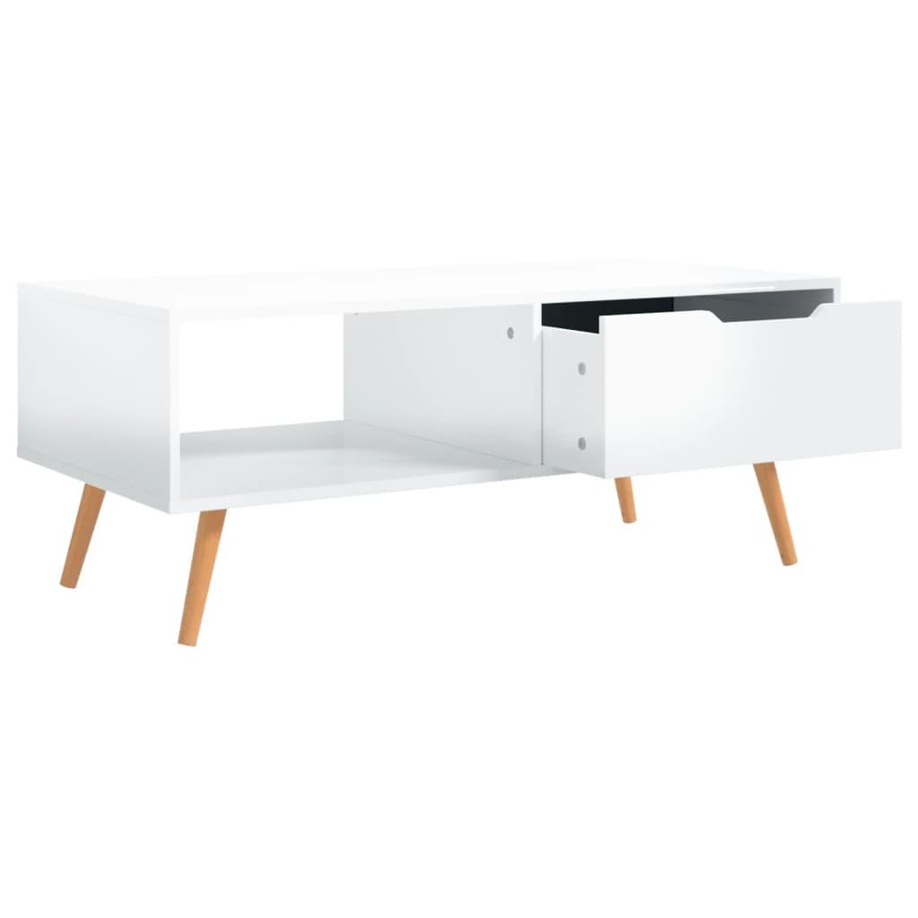Coffee Table High Gloss White 39.4"x19.5"x16.9" Engineered Wood at Set Shop and Smile