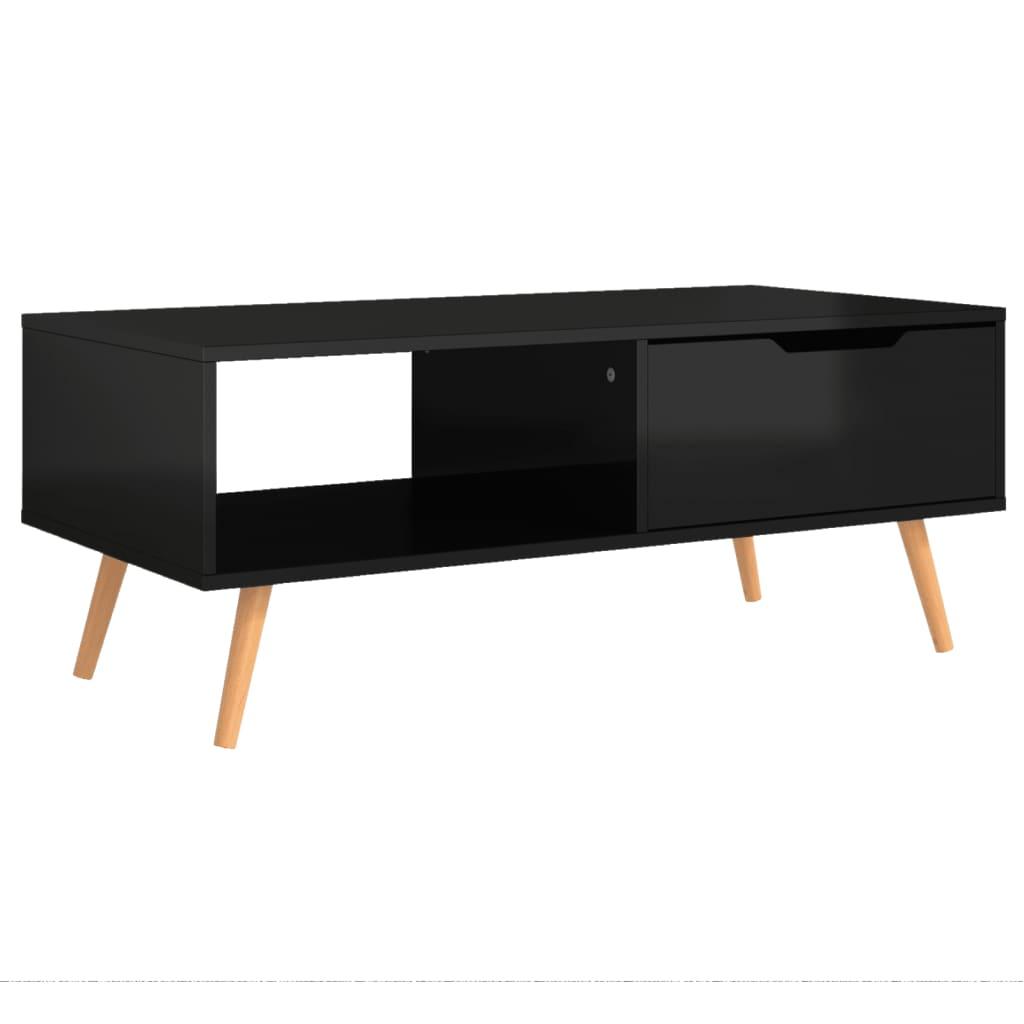 Coffee Table High Gloss Black 39.4"x19.5"x16.9" Engineered Wood at Set Shop and Smile