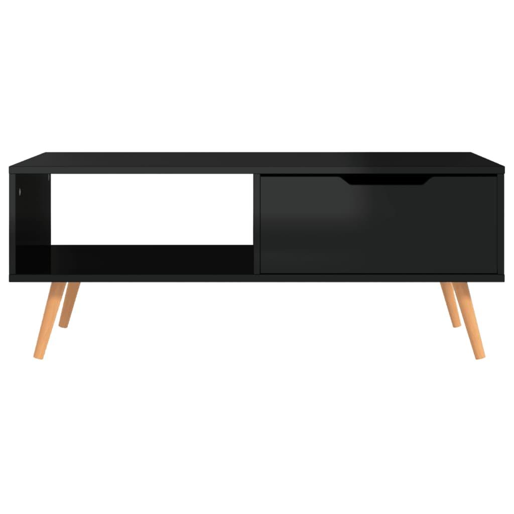 Coffee Table High Gloss Black 39.4"x19.5"x16.9" Engineered Wood at Set Shop and Smile