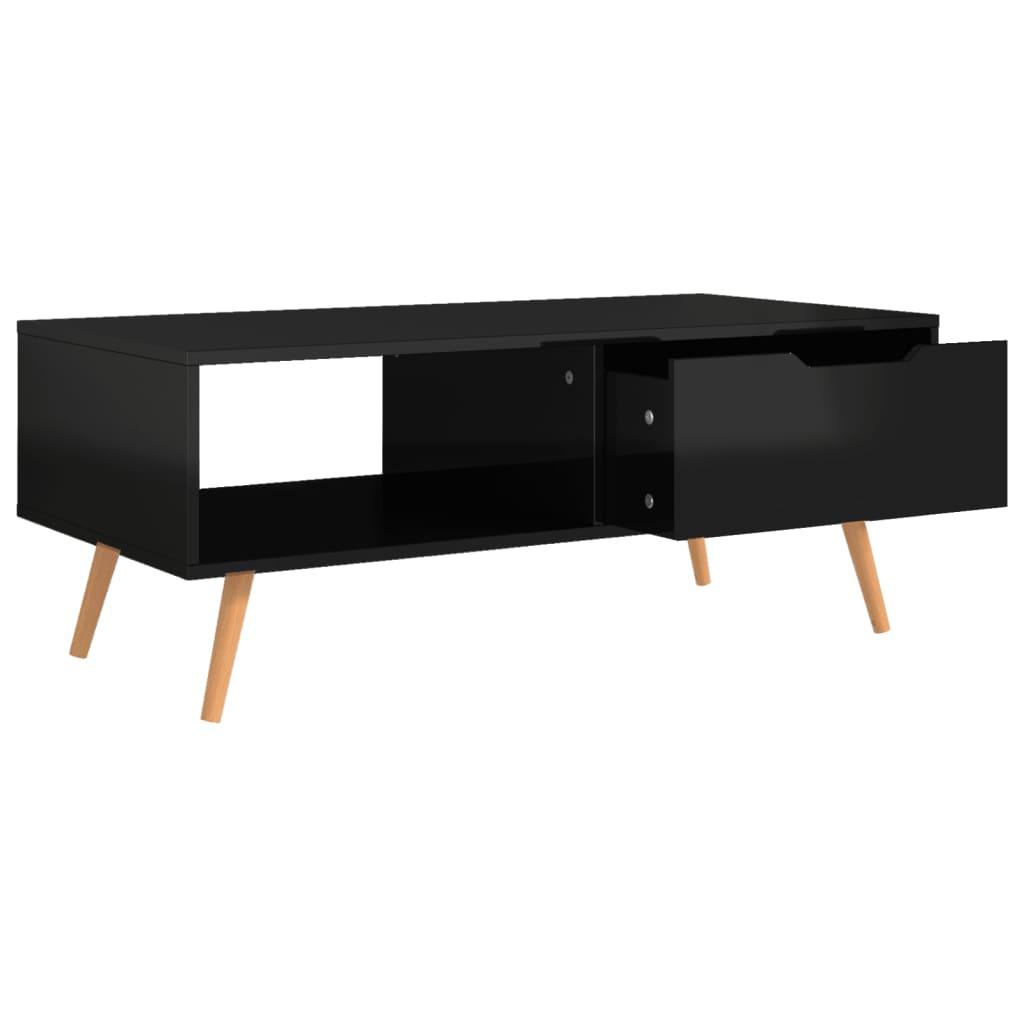 Coffee Table High Gloss Black 39.4"x19.5"x16.9" Engineered Wood at Set Shop and Smile