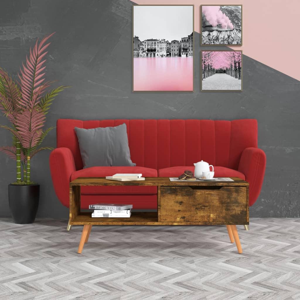 Coffee Table Smoked Oak 39.4"x19.5"x16.9" Engineered Wood at Set Shop and Smile