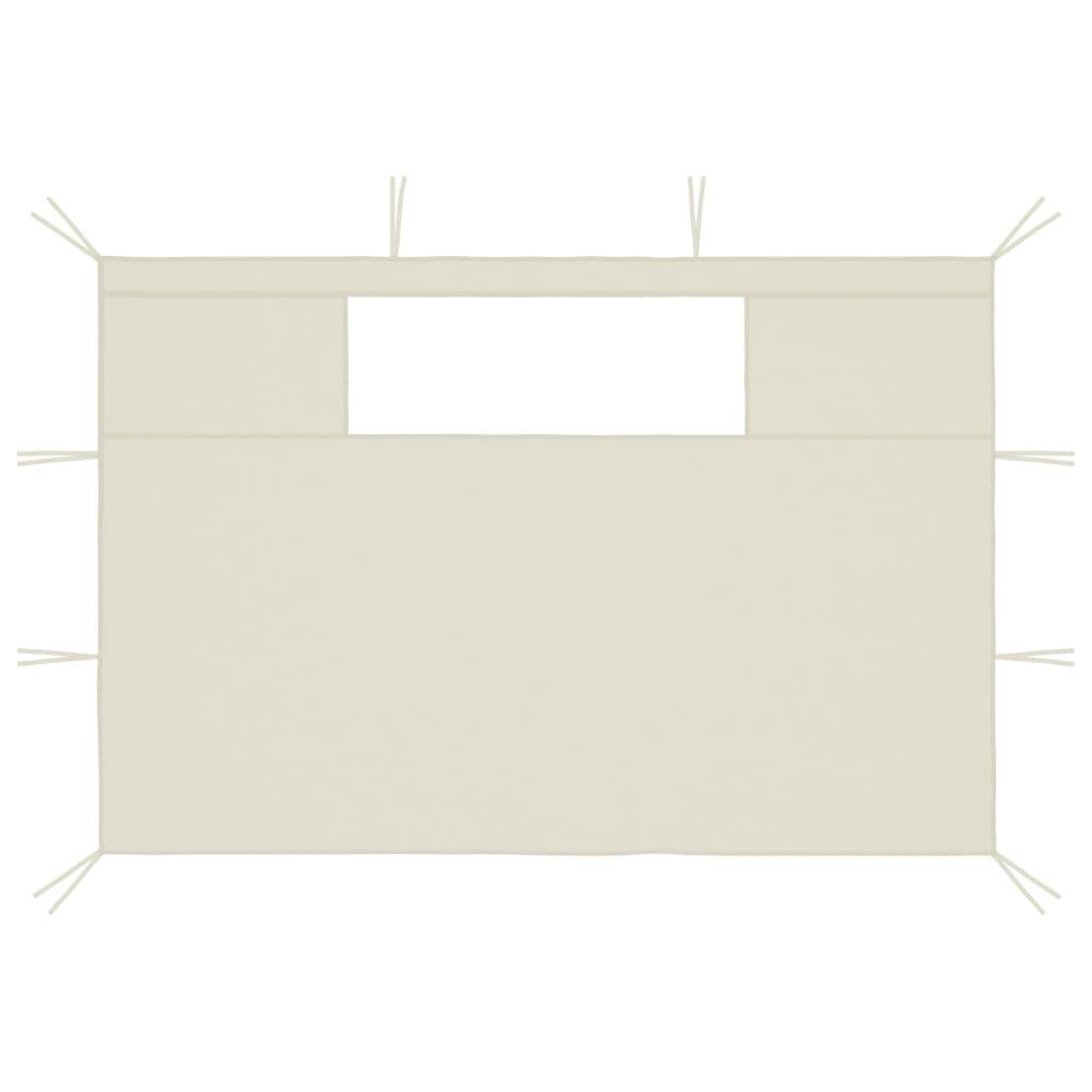 Gazebo Sidewalls with Windows 2 pcs Cream at Set Shop and Smile
