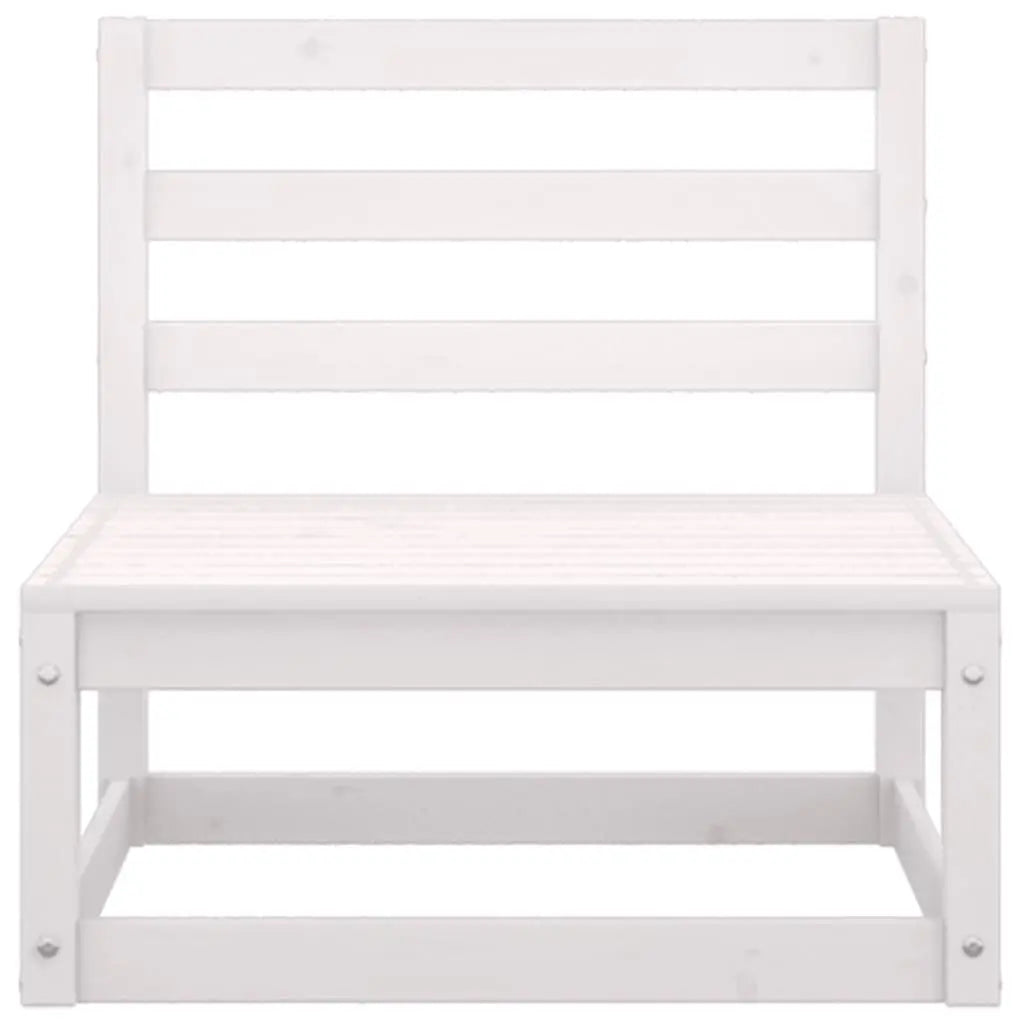 3 Piece Patio Lounge Set with Cushions White Solid Pinewood at Set Shop and Smile