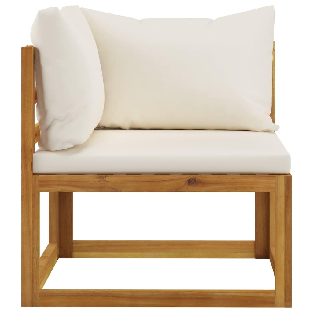 2-seater Patio Bench with Cream White Cushions at Set Shop and Smile