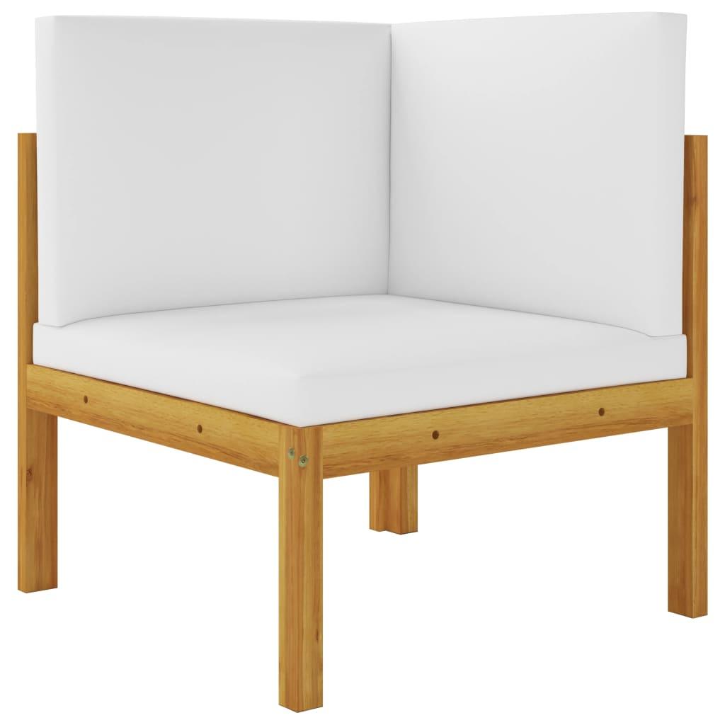 2-seater Patio Bench with Cushions Solid Acacia Wood at Set Shop and Smile