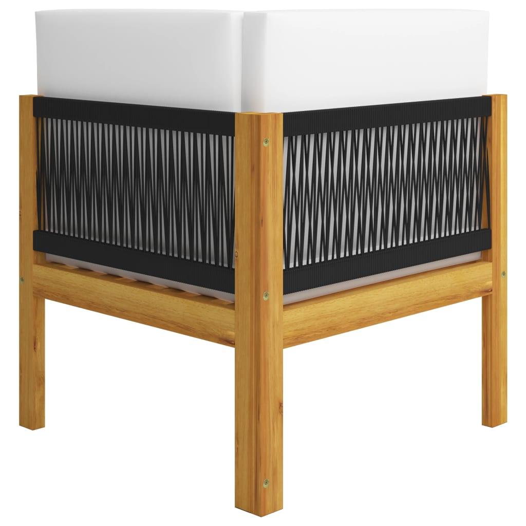 2-seater Patio Bench with Cushions Solid Acacia Wood at Set Shop and Smile