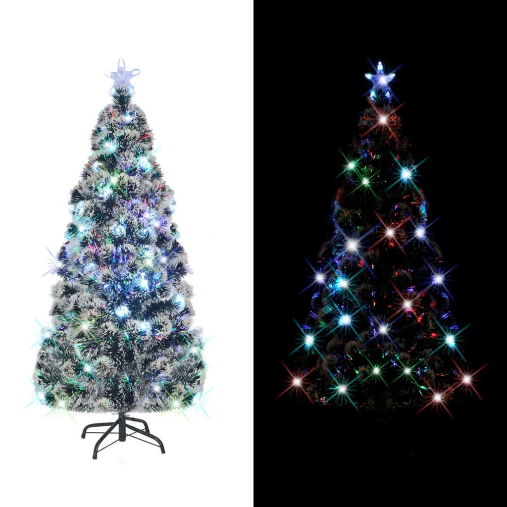 Christmas Tree with LEDs Green and White 5 ft Fiber Optic at Set Shop and Smile