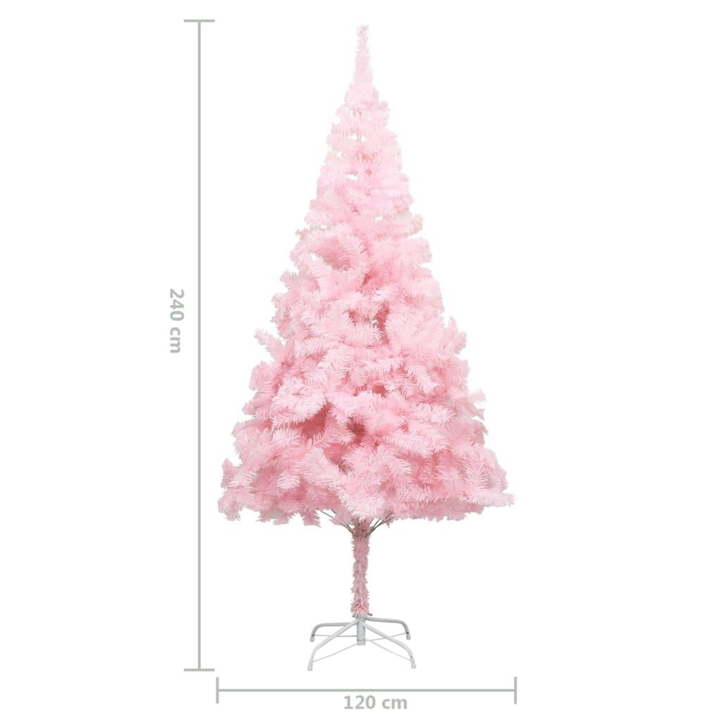 Artificial Christmas Tree with Stand Pink 8 ft PVC at Set Shop and Smile