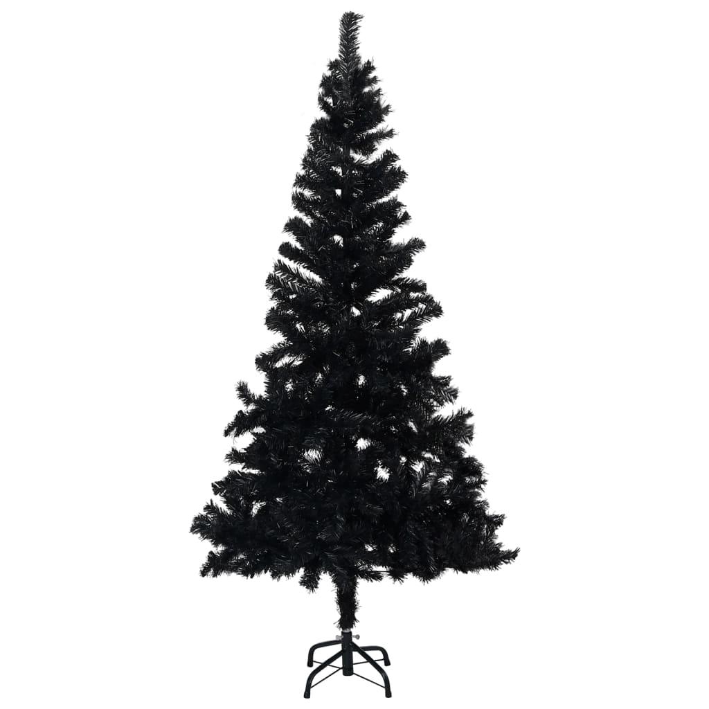 Artificial Christmas Tree with Stand Black 8 ft PVC at Set Shop and Smile