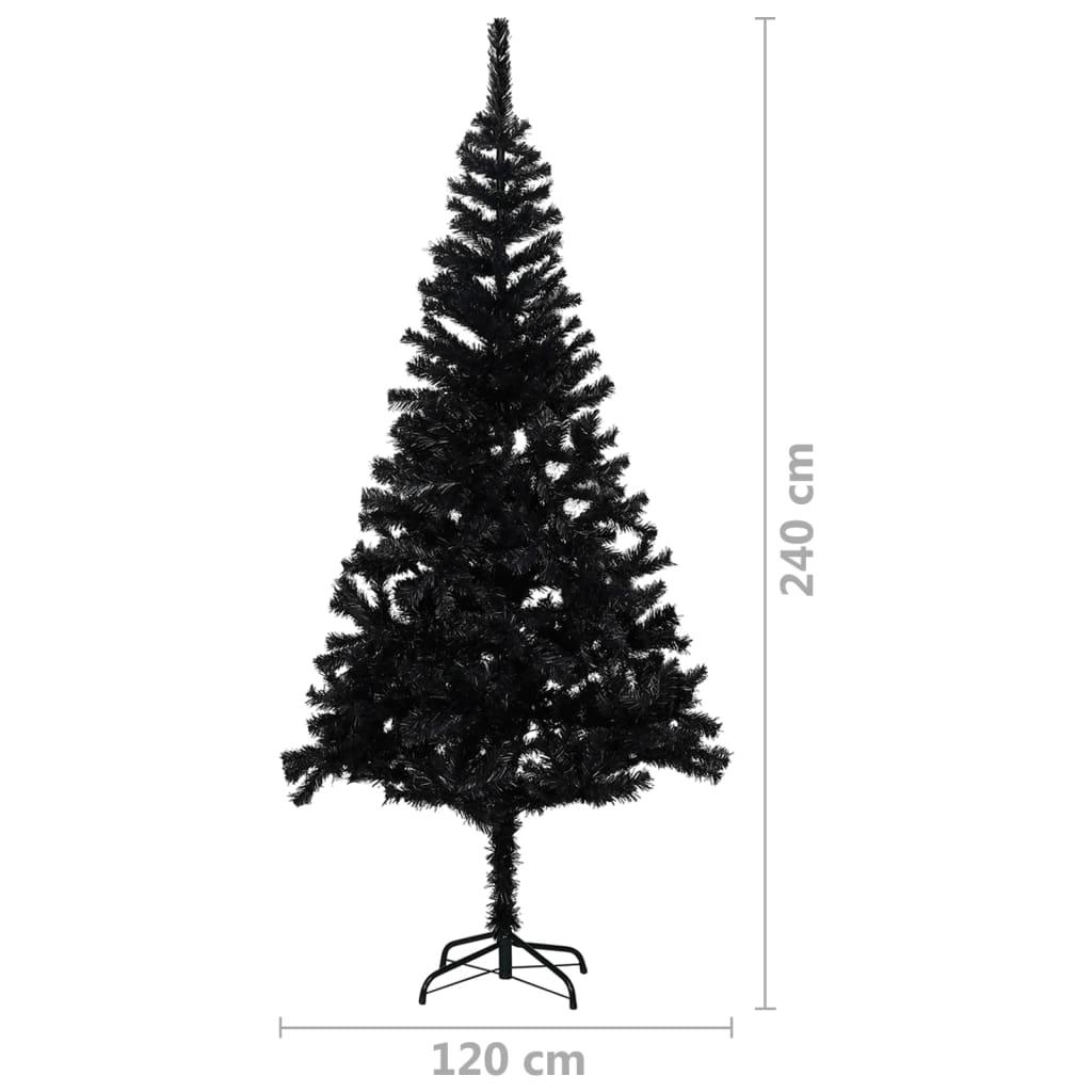 Artificial Christmas Tree with Stand Black 8 ft PVC at Set Shop and Smile