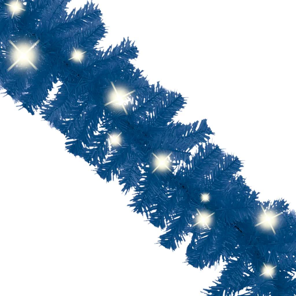 Christmas Garland with LED Lights 66 ft Blue at Set Shop and Smile