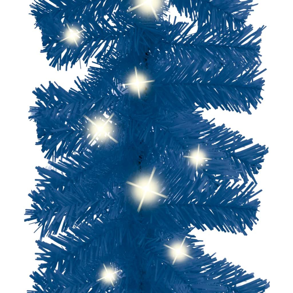 Christmas Garland with LED Lights 66 ft Blue at Set Shop and Smile