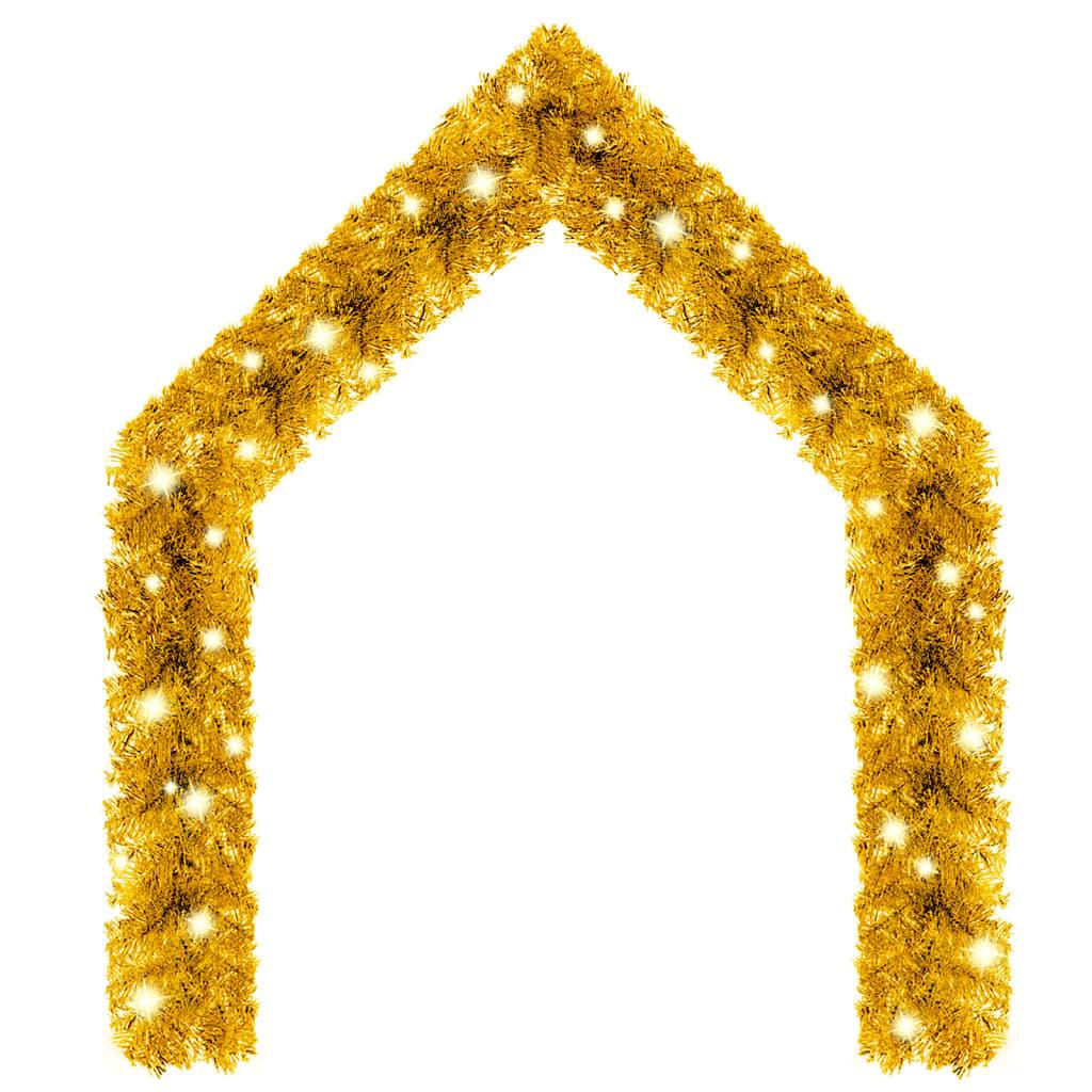 Christmas Garland with LED Lights 33 ft Gold at Set Shop and Smile