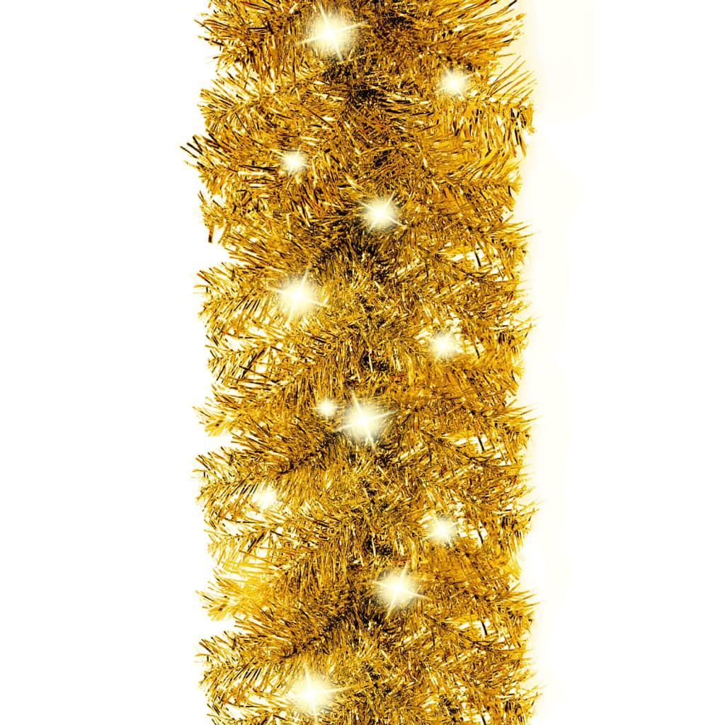 Christmas Garland with LED Lights 33 ft Gold at Set Shop and Smile