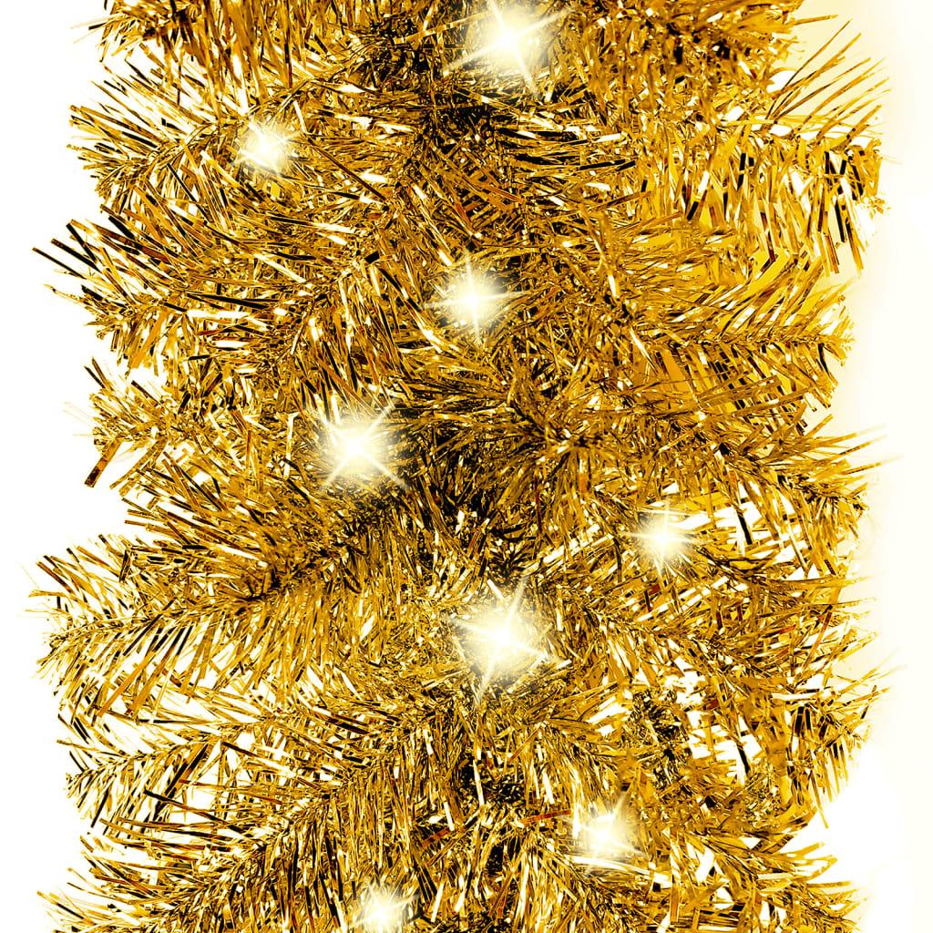 Christmas Garland with LED Lights 66 ft Gold at Set Shop and Smile