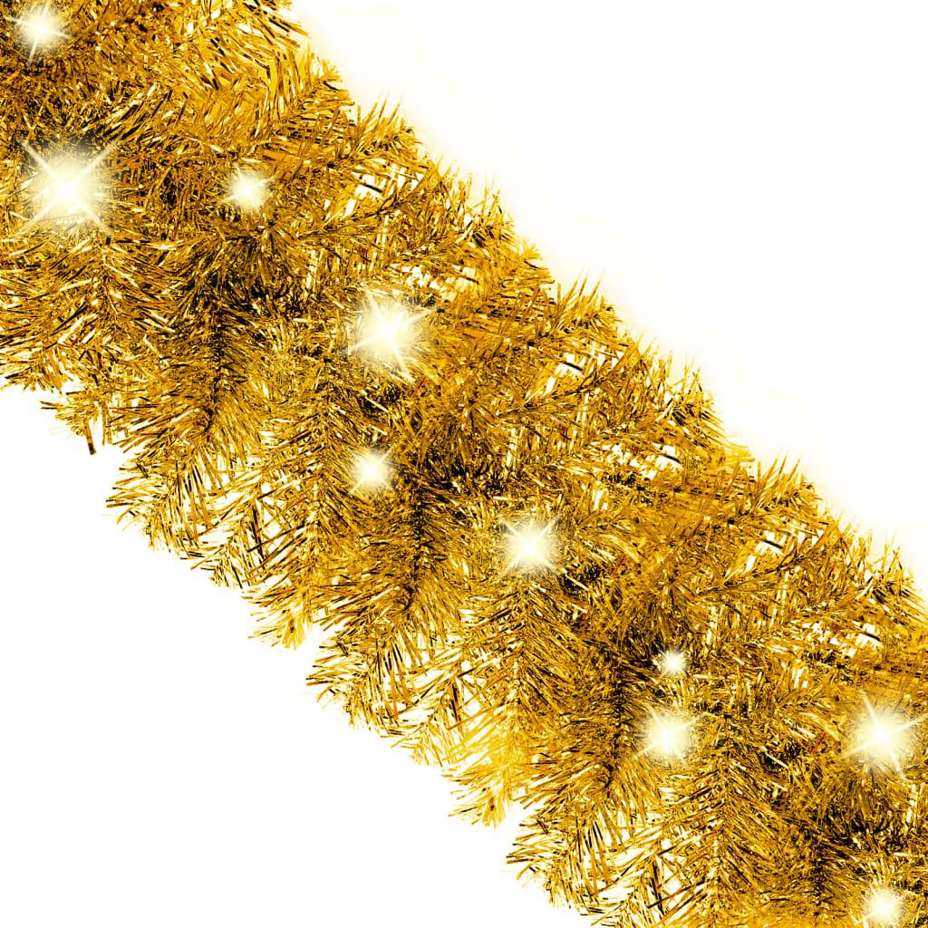 Christmas Garland with LED Lights 66 ft Gold at Set Shop and Smile