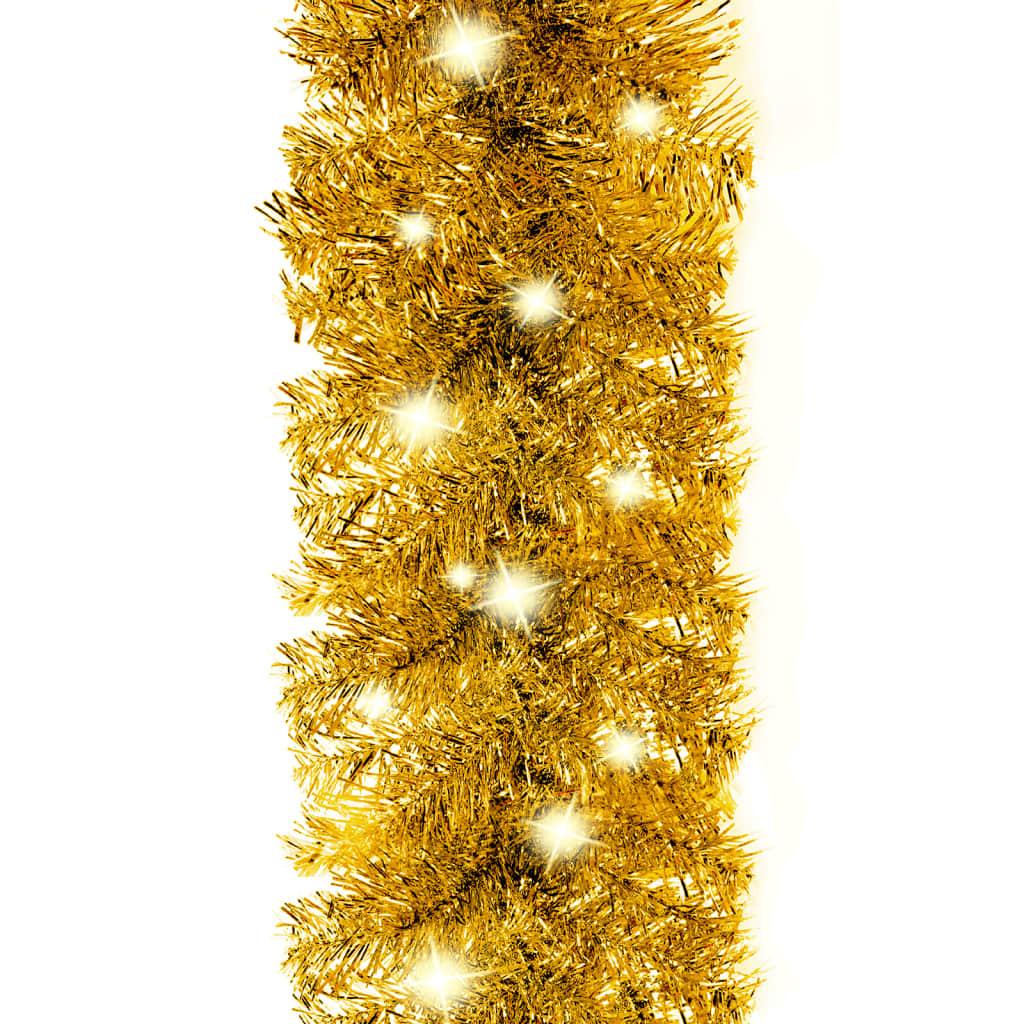 Christmas Garland with LED Lights 66 ft Gold at Set Shop and Smile