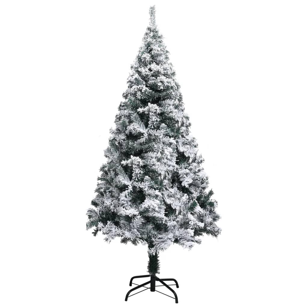 Artificial Christmas Tree with Flocked Snow Green 4 ft PVC at Set Shop and Smile