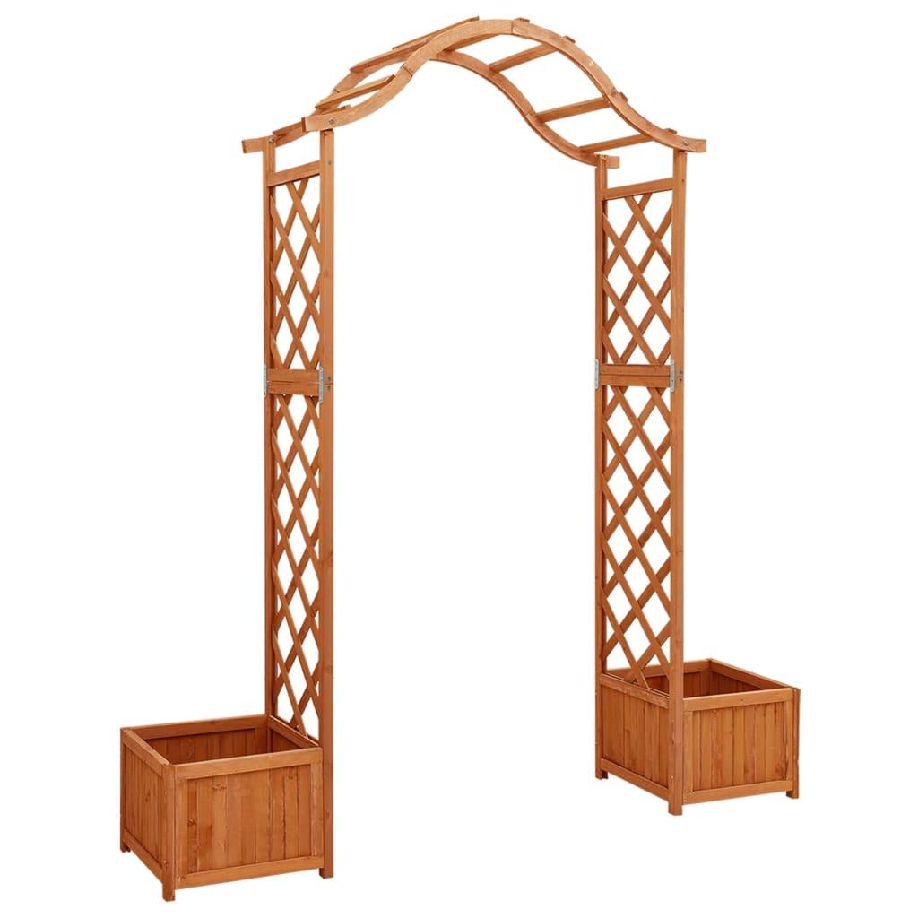 Garden Pergola with Planter Solid Firwood at Set Shop and Smile