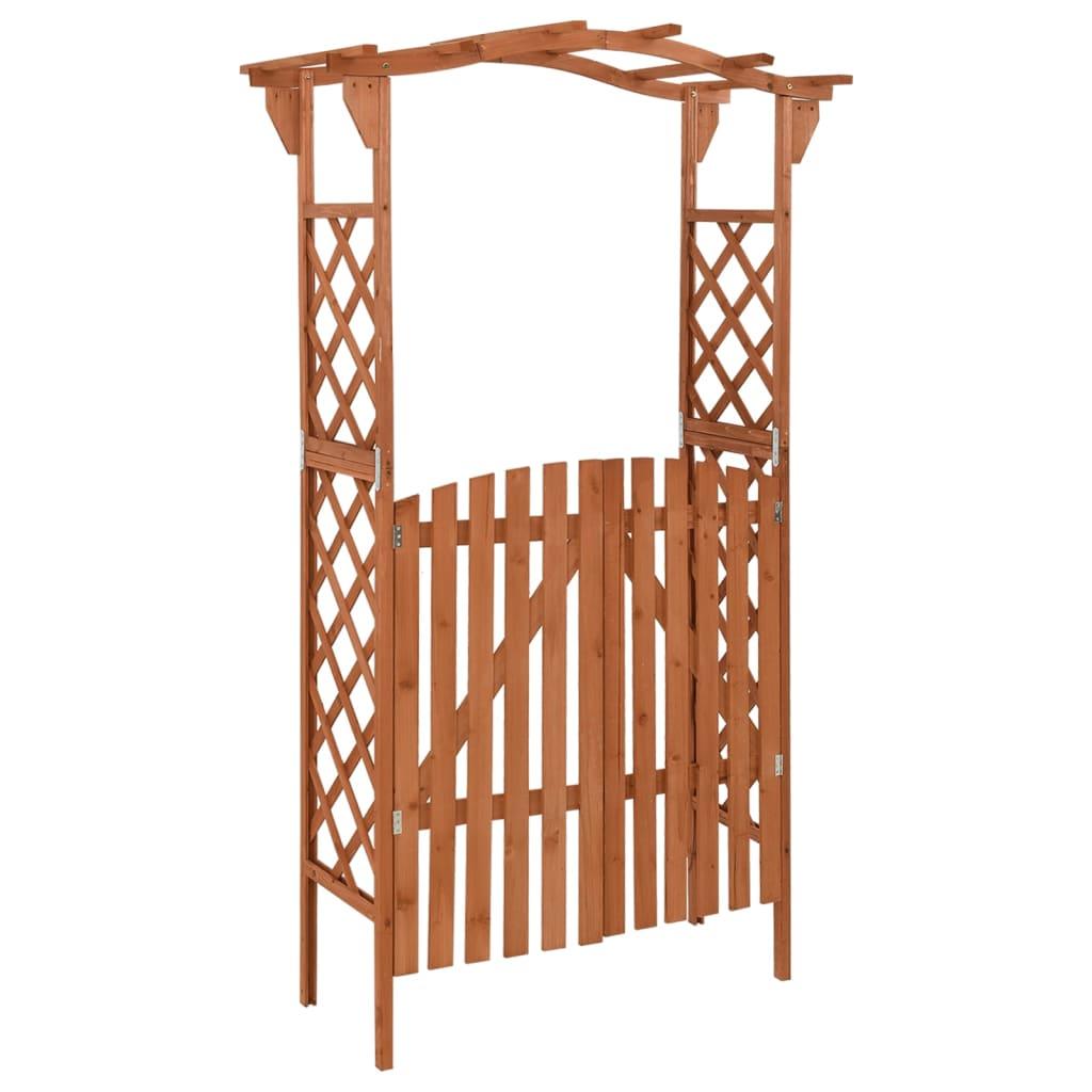 Pergola with Gate 45.7"x15.7"x80.3" Solid Firwood at Set Shop and Smile