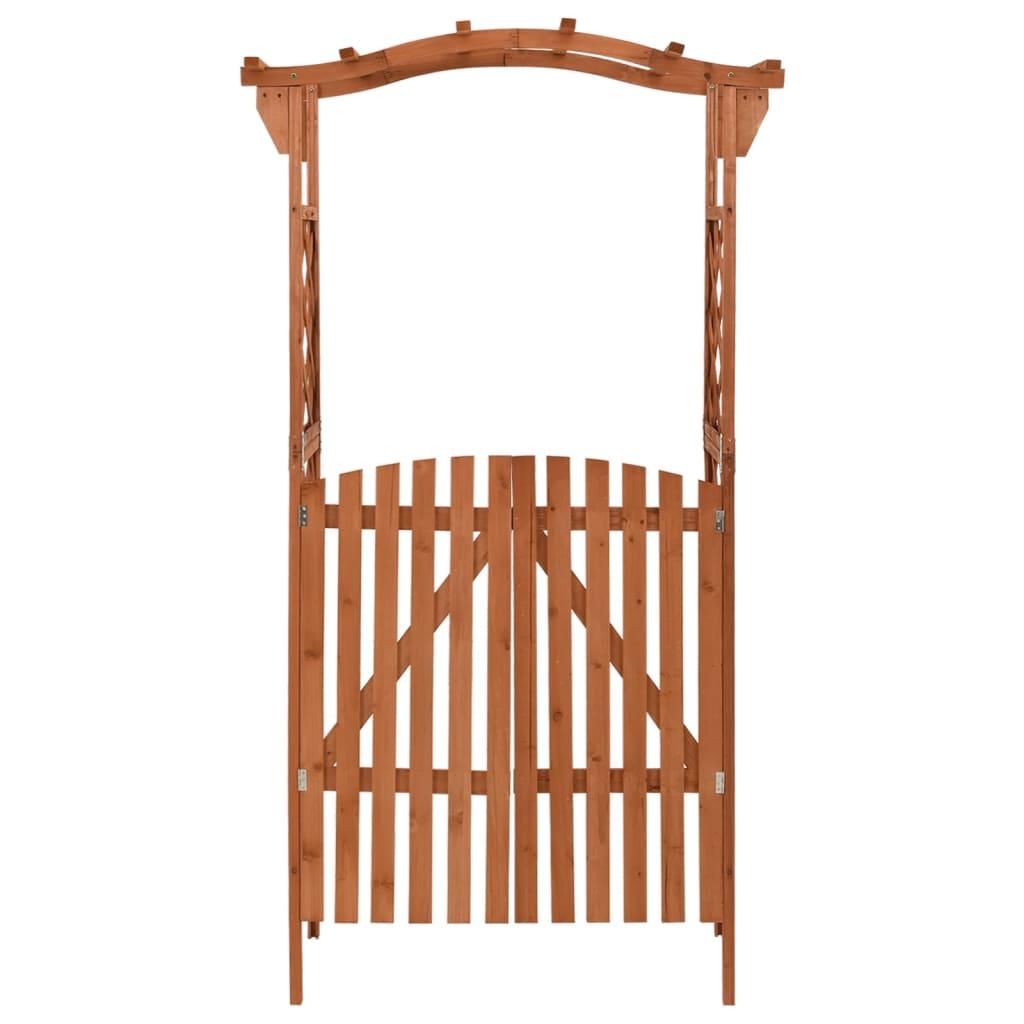 Pergola with Gate 45.7"x15.7"x80.3" Solid Firwood at Set Shop and Smile