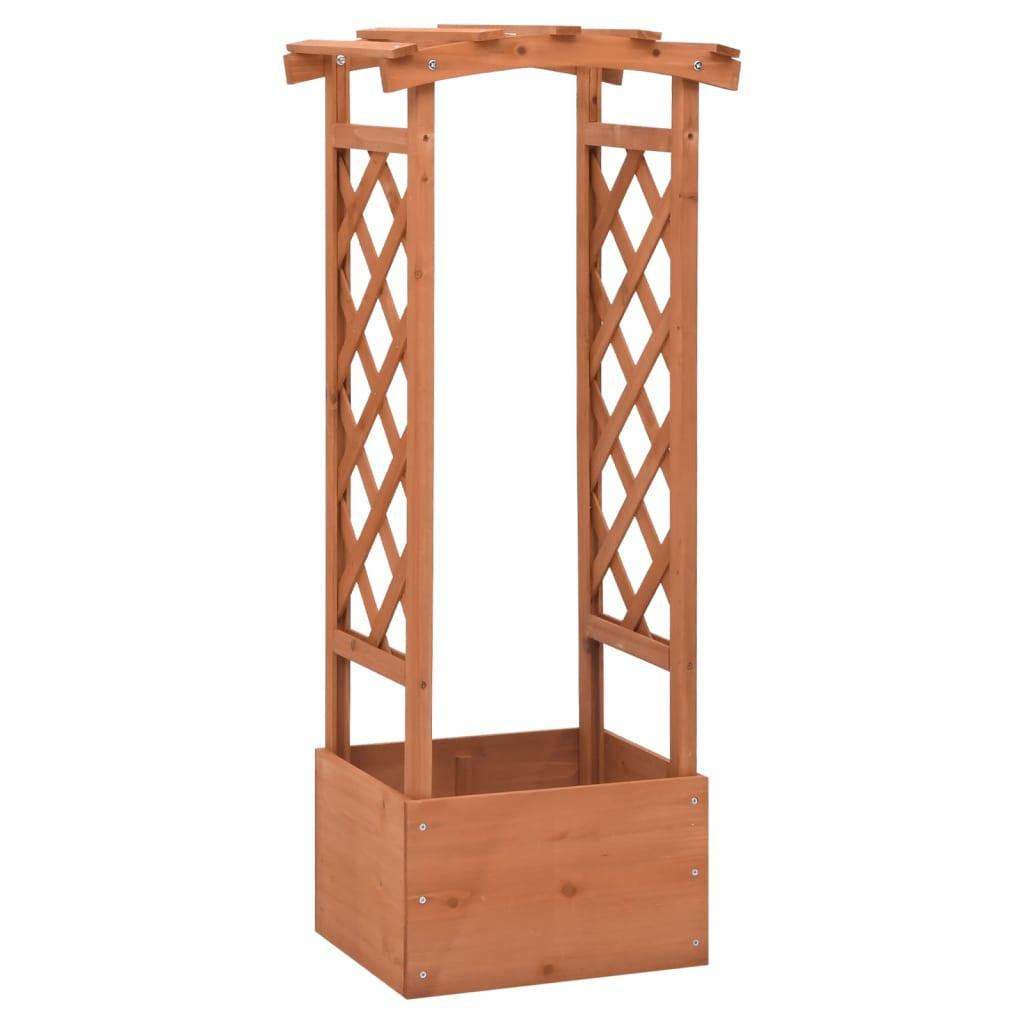 Trellis Planter with Arch 19.3"x15.4"x46.1" Firwood at Set Shop and Smile