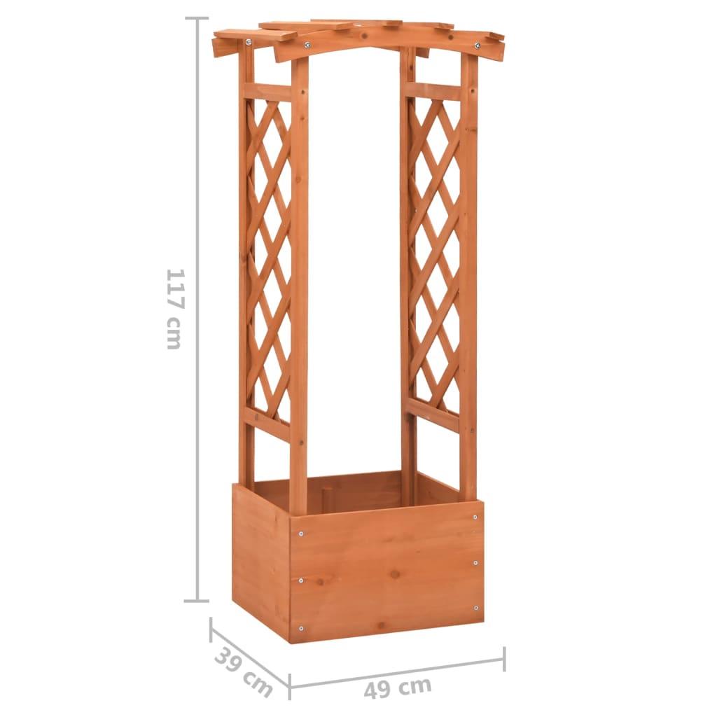 Trellis Planter with Arch 19.3"x15.4"x46.1" Firwood at Set Shop and Smile