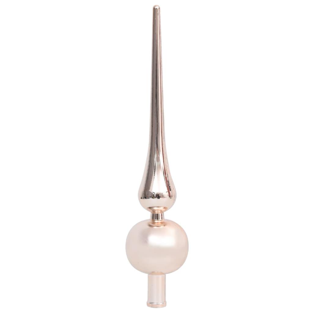 61 Piece Christmas Ball Set with Peak and 150 LEDs Rose Gold at Set Shop and Smile