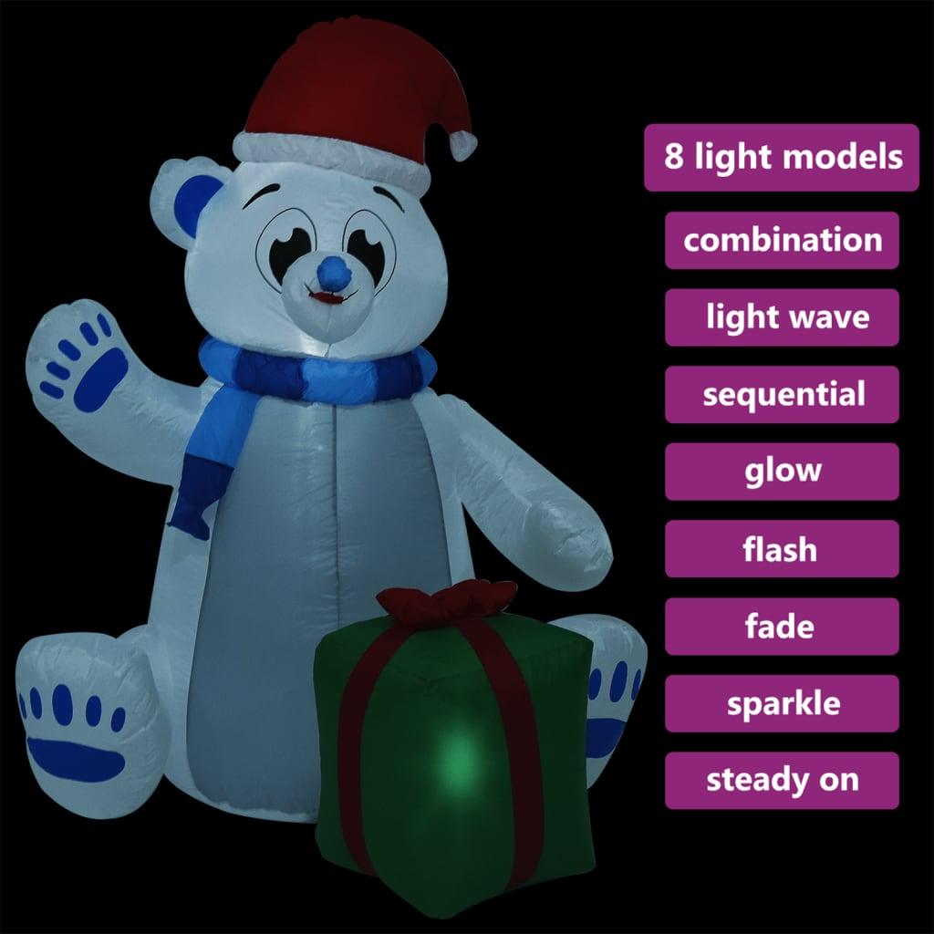 Christmas Inflatable Polar Bear LED Indoor and Outdoor 8 ft at Set Shop and Smile