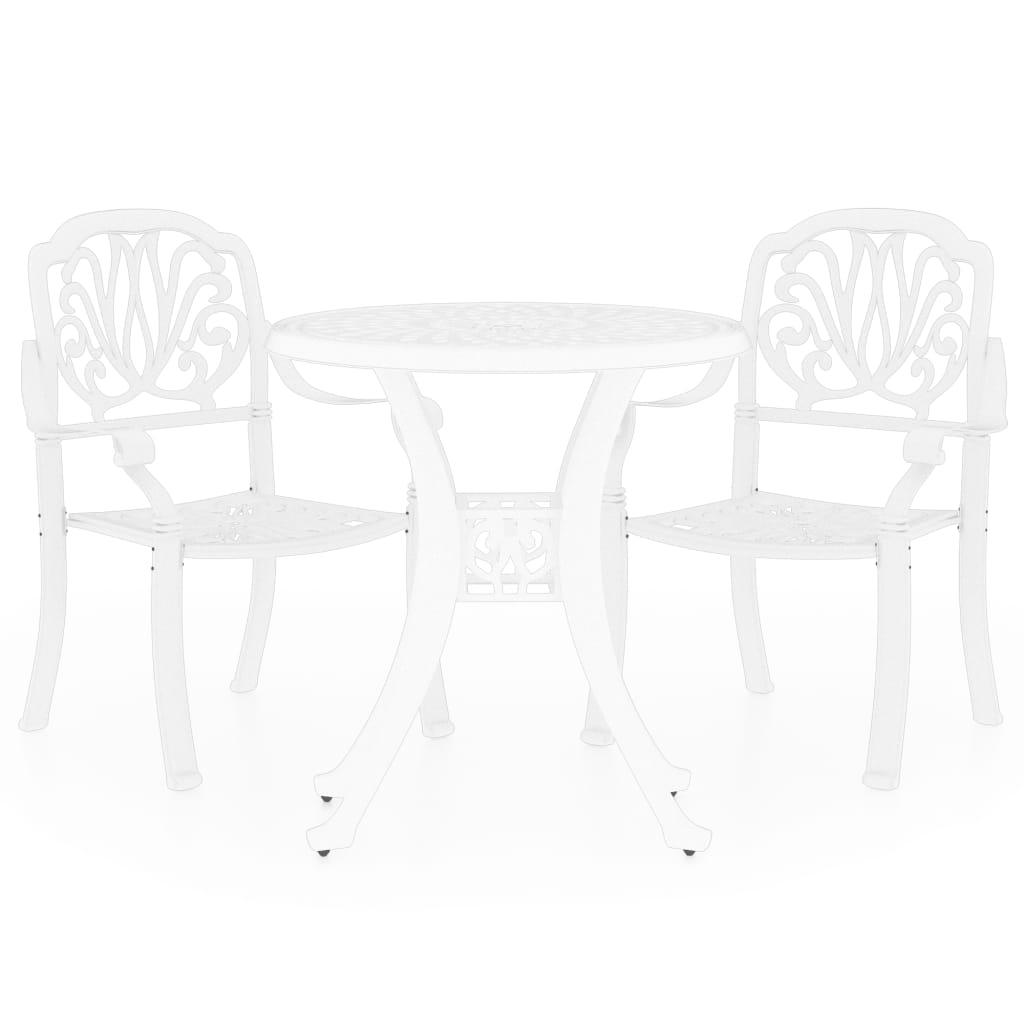 3 Piece Bistro Set Cast Aluminum White at Set Shop and Smile