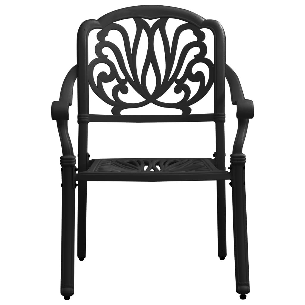3 Piece Bistro Set Cast Aluminum Black at Set Shop and Smile