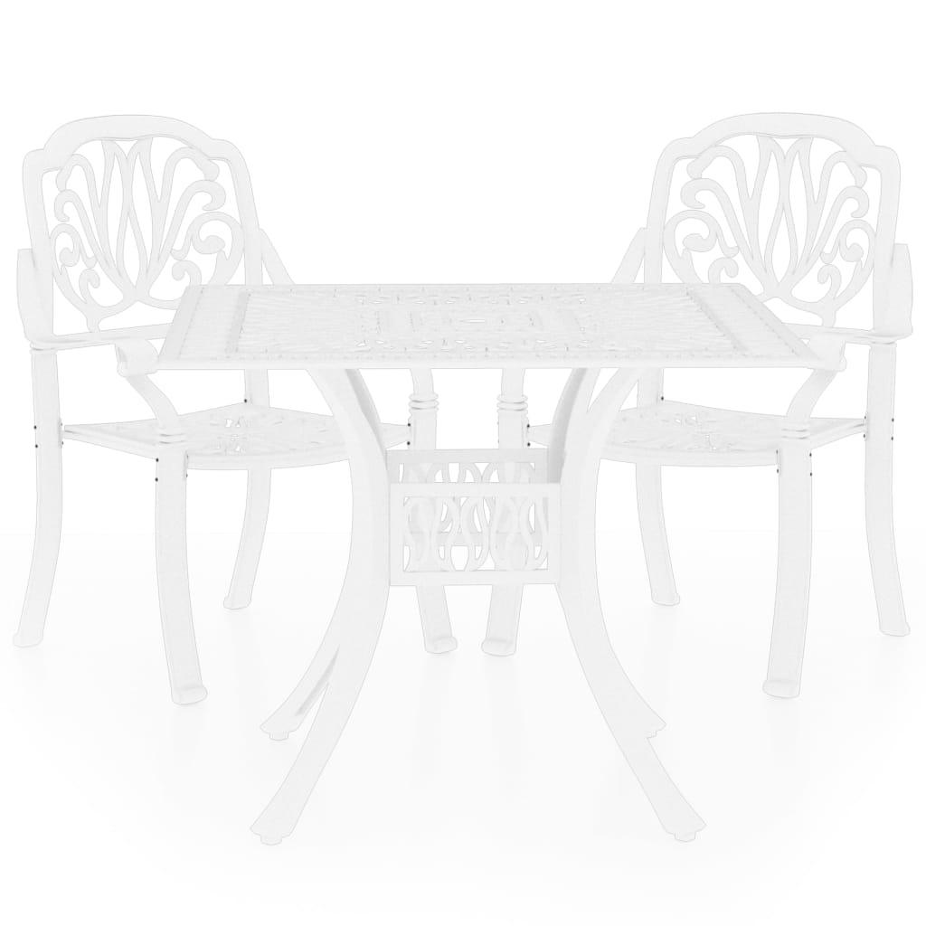 3 Piece Bistro Set Cast Aluminum White at Set Shop and Smile