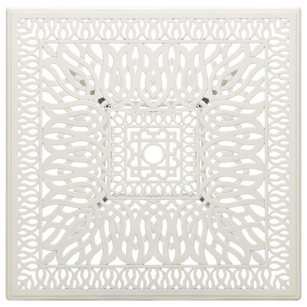 3 Piece Bistro Set Cast Aluminum White at Set Shop and Smile