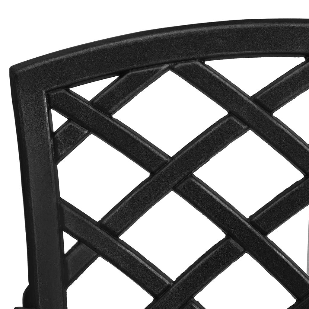 3 Piece Bistro Set Cast Aluminum Black at Set Shop and Smile